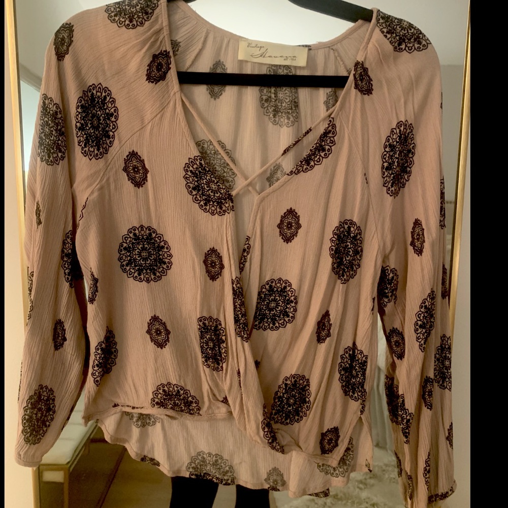 Vintage Havana Long Sleeve with Front Detail